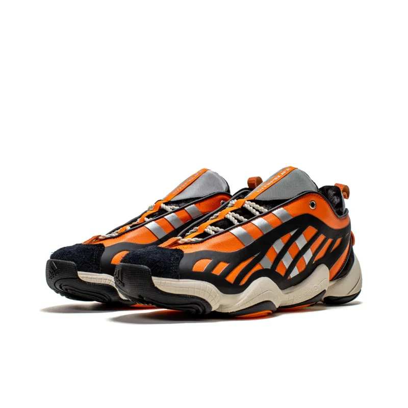 Adidas Anti-Slip Wear-Resistant Low-Top Basketball Shoes Unisex Orange Black-2