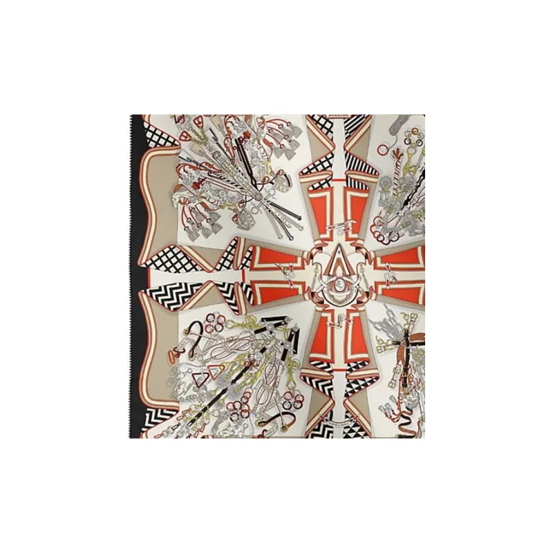 HERMES Silk Scarves Women's Black-1