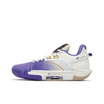 361° Cushioning Anti Slip And Wear Resistant Low Top Basketball Shoes Men's Ultraviolet White