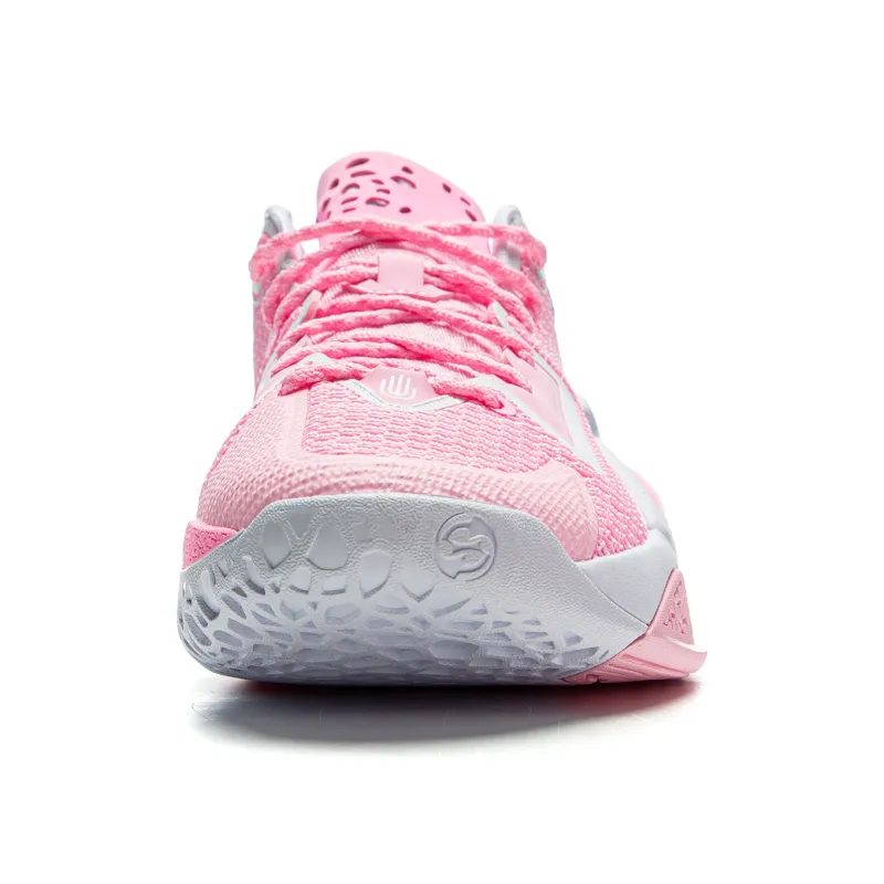 LiNing BadFive Hunter 1 Slip Resistant Coverage Lightweight Rebound Low Top Outdoor Basketball Shoes Men's Neon Pink-4
