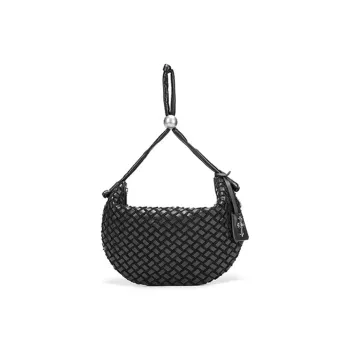 Ed Hardy Sheepskin Shoulder Bag, Crossbody Bag Medium Size Women's Black