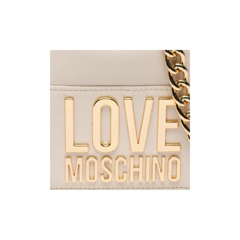 MOSCHINO Faux Leather Artificial Leather Crossbody Bag Shoulder Bag Women's Light Brown-4