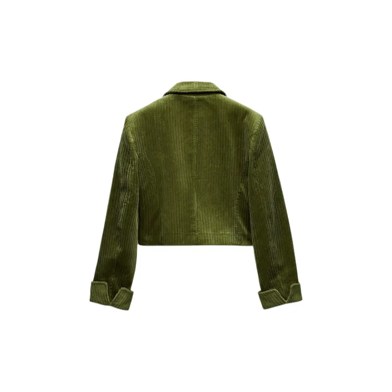 ZARA Jackets Coats Women's Medium Green-1