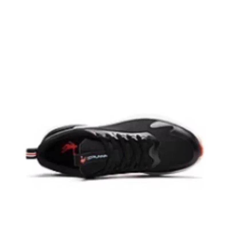 QIAODAN Cushioning Breathable Low Top Running Shoes Men's Black Orange-2
