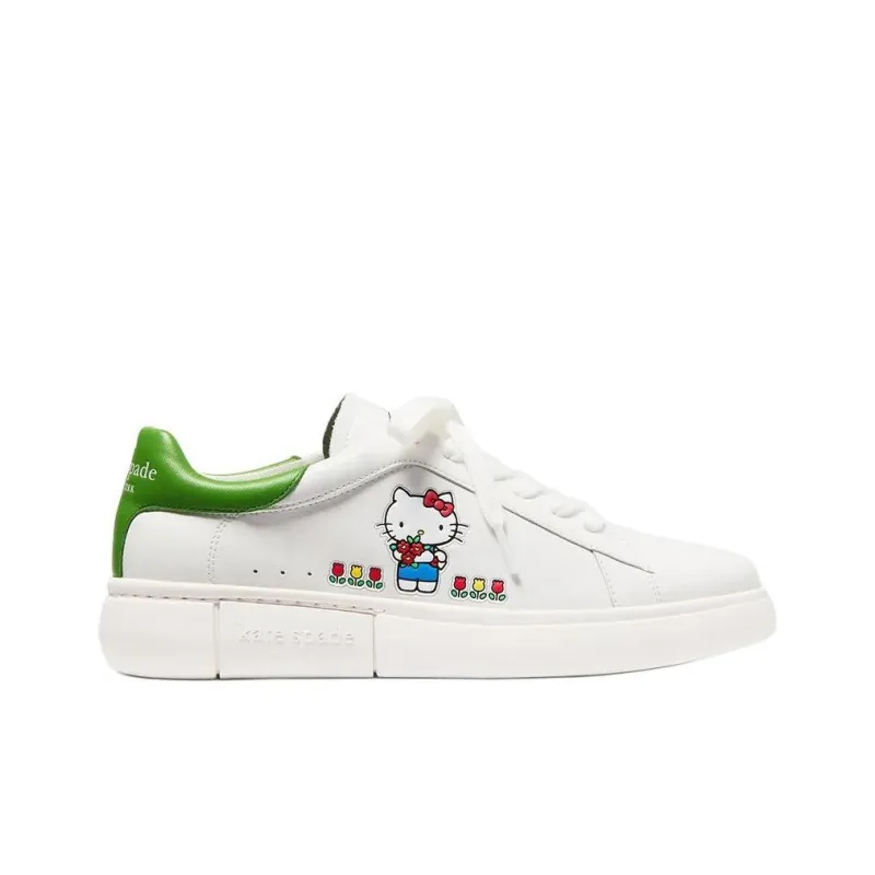 Hello Kitty x Kate Spade Low Top Casual Shoes Women's White Green-1