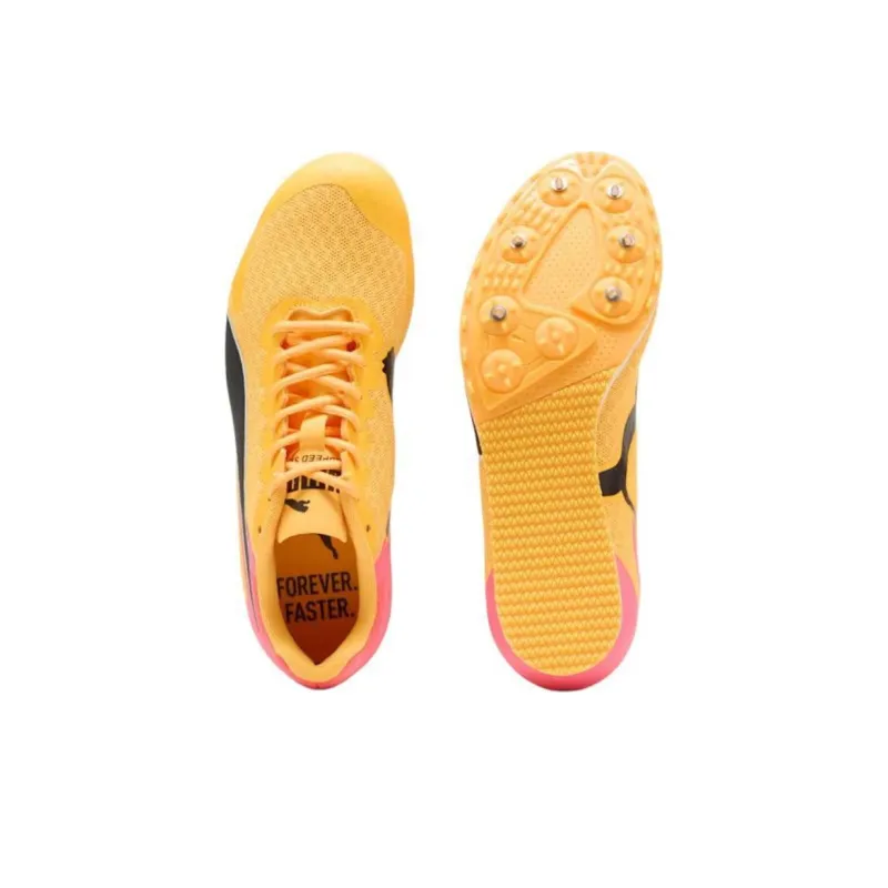 PUMA EvoSPEED Anti Slip Wear Resistant Low Top Kids' Running Shoes Yellow Teenagers-4