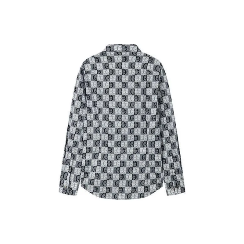 DEGAIA SS25 Shirt Men's Medium Gray Letter-1