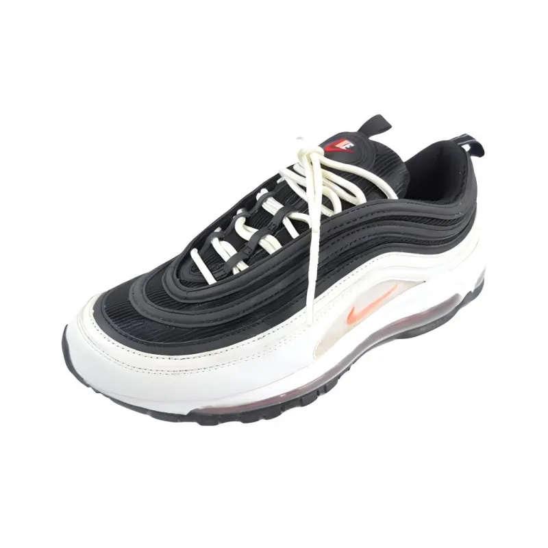 Nike Air Max 97 Anti-Slip Wear-Resistant Low-Top Running Shoes Unisex White Black Red-2