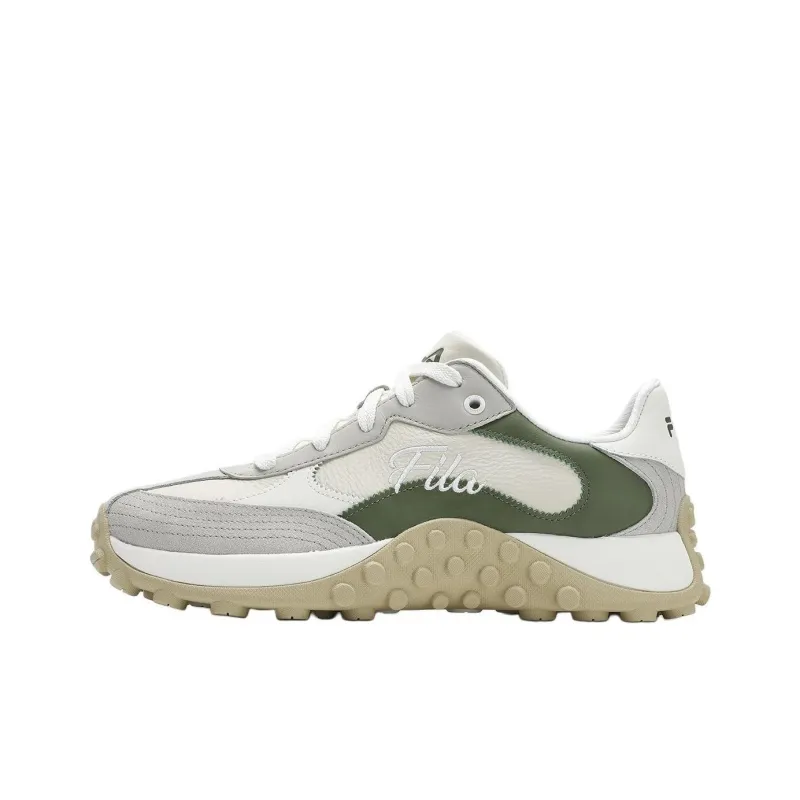 FILA Anti-Slip Wear-Resistant Low-Top Casual Shoes Men's Gray Zong Green-0