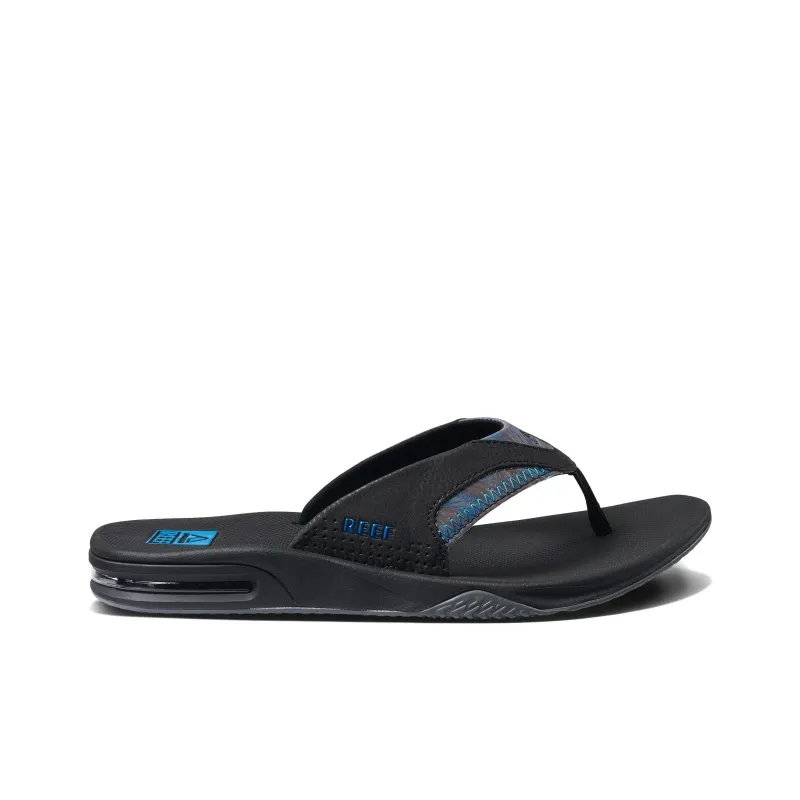 REEF Abrasion-Resistant Slip-Resistant Flip Flops Men's Black Blue-1