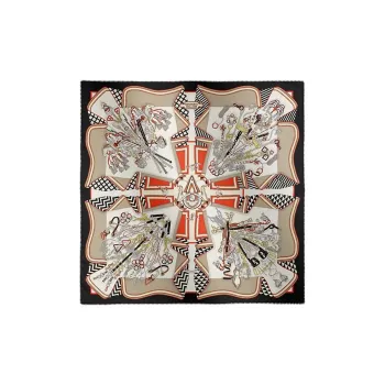 HERMES Silk Scarves Women's Black