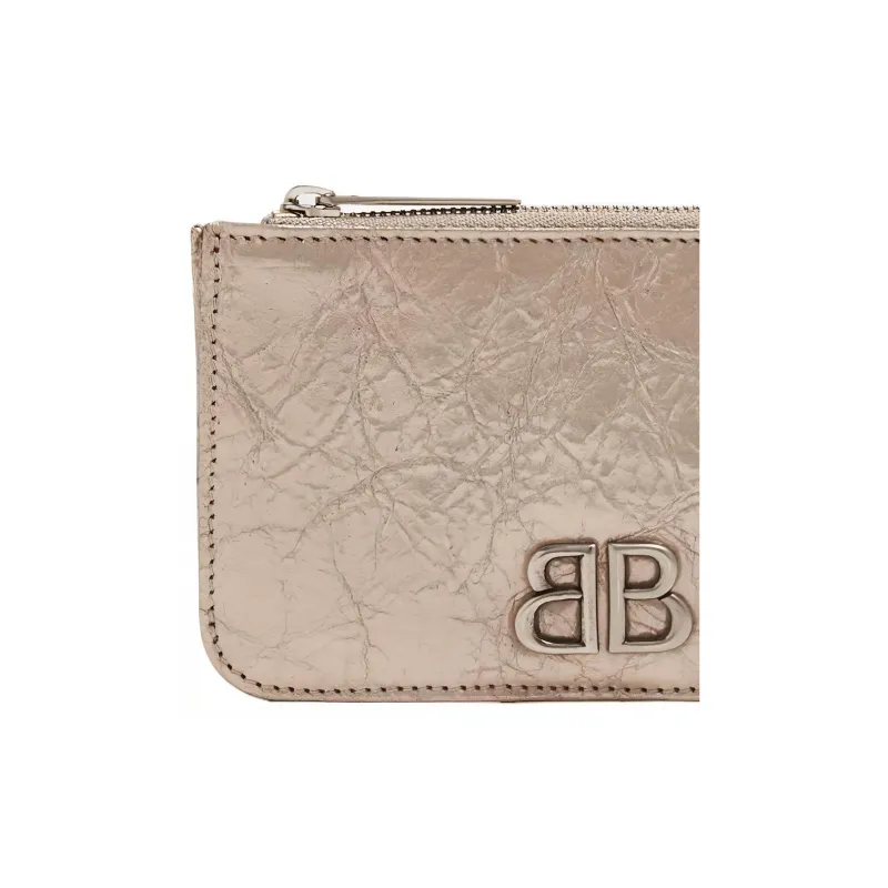 Balenciaga Leather Card Holder Card Holder Women's Metallic-4