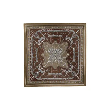 HERMES Silk Mulberry Silk Silk Scarves Women's Chocolate