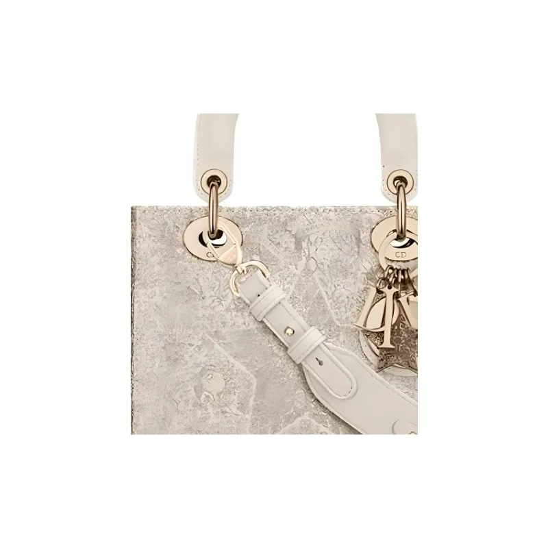 DIOR Lady Dior Around The World Print Calfskin Shoulder Bag, Crossbody Bag, Handbag Trumpets Women's Gold-4