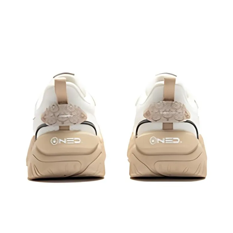 361° Moe Claws Durable Breathable Low Top Casual Shoes Women's White Umber-2