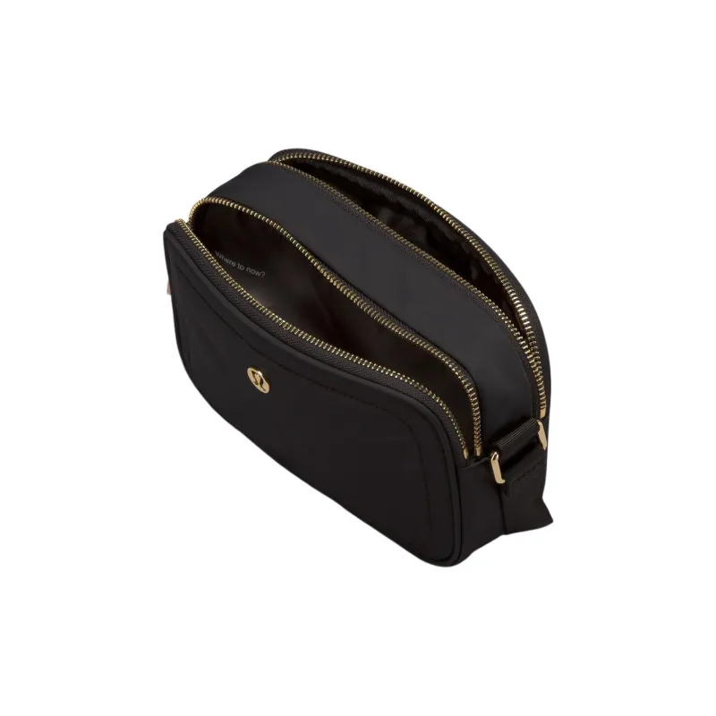Lululemon Recycled Nylon Camera Bag, Shoulder Bag, Crossbody Bag Unisex Black & Gold-2