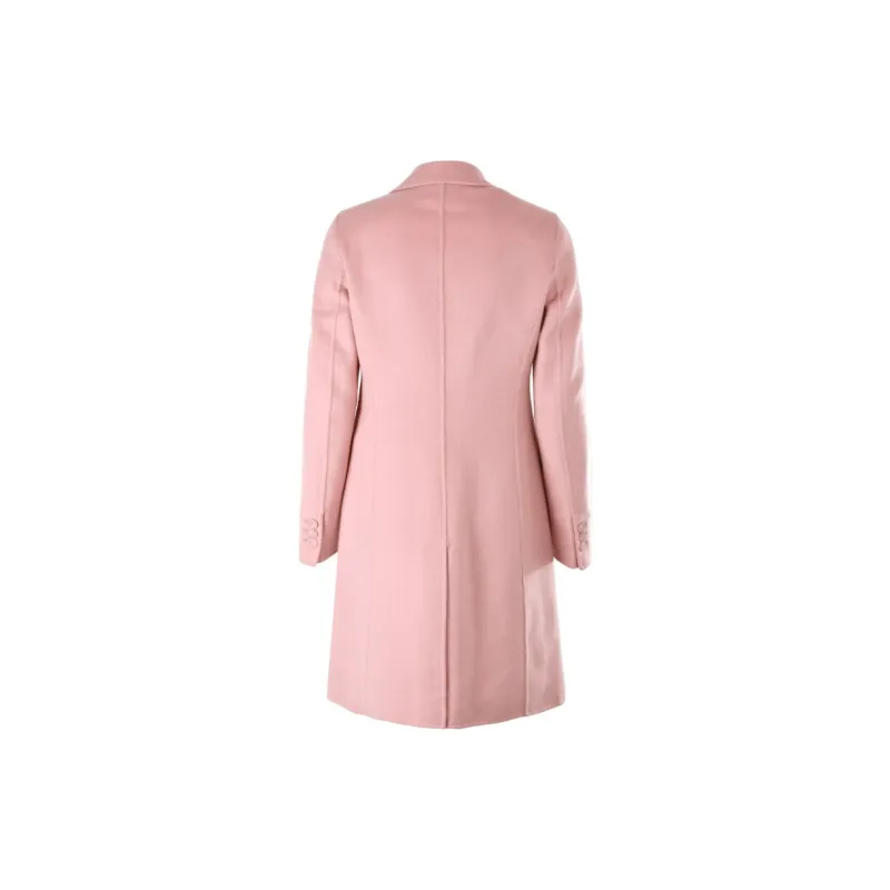 EMPORIO ARMANI SS23 Velvet feel Coat Women's Pink-1