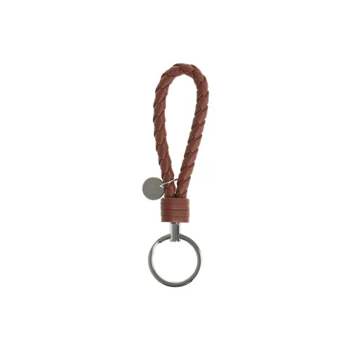 Bottega Veneta Sheepskin Keychains Unisex Brown
