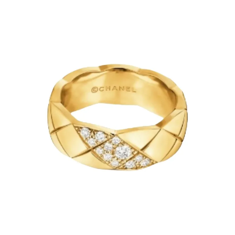 CHANEL 18k Diamonds Rings Unisex Gold-1