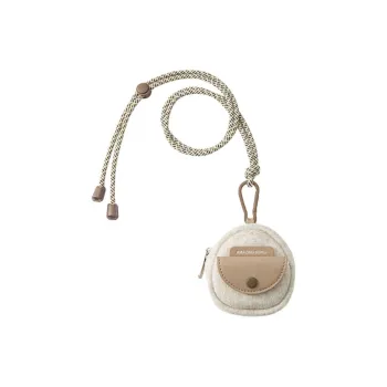 AMAZING SONG Fabric Earphone Case Mini Unisex Milk Tea