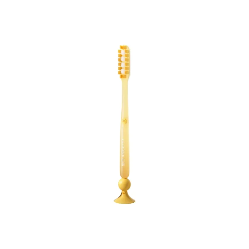 Ecoobix Long Cut Toothbrushes Slip Resistant Handle Bottom Suction Cup-5