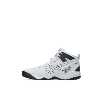 Asics Slip Resistant Cushioning Mid Top Children's Basketball Shoes White Kids'