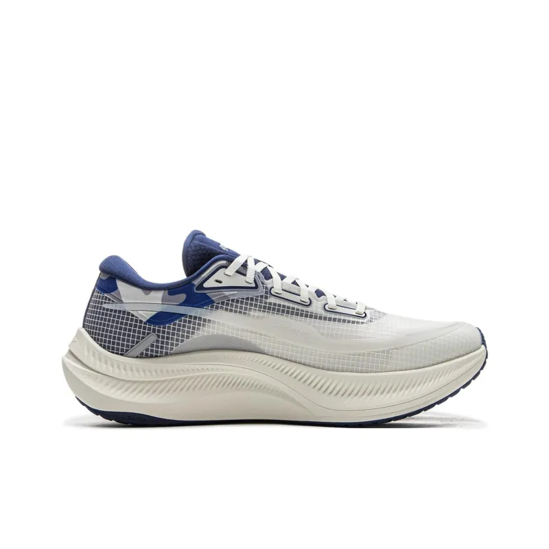 LiNing Yueying 4 Wear Resistant Lightweight Rebound Low Top Casual Running Shoes Men's White Blue-1