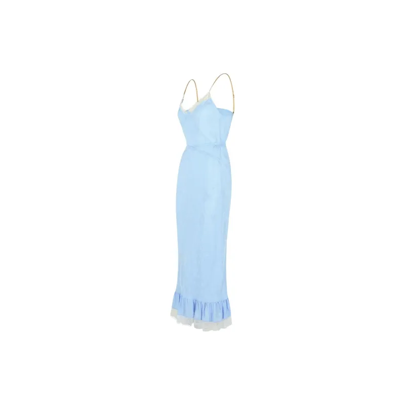 MOSCHINO Lace Detailed Ruffle Hem Dress-2