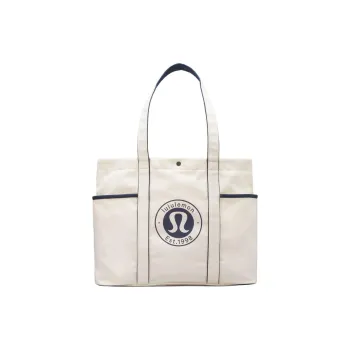 Lululemon Canvas Bag, One Shoulder Handbag Unisex White