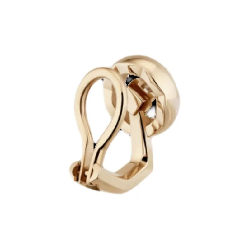 CHANEL 18K Diamonds Earrings Unisex Gold-2