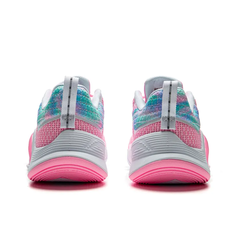 LiNing BadFive Hunter 1 Slip Resistant Coverage Lightweight Rebound Low Top Outdoor Basketball Shoes Men's Neon Pink-5