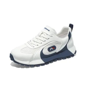 Kolumb Cushioned Slip Resistant Breathable Low Top Casual Shoes Men's White Blue