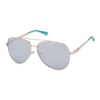 GUESS Metal Aviator Sunglasses Women's Gold