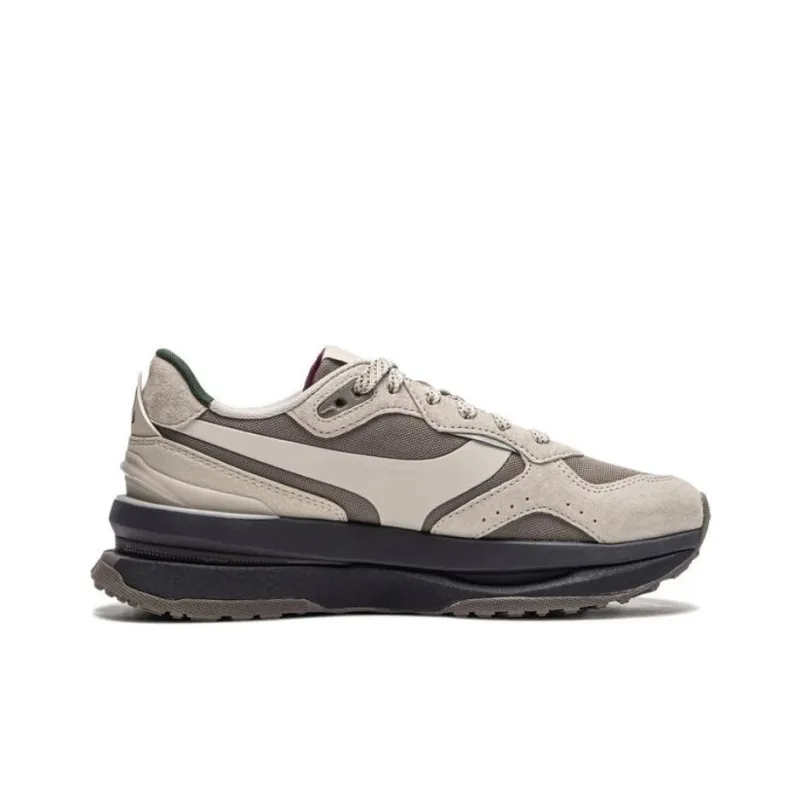 LiNing Zhengrong Cushioning Slip Resistant Breathable Support Rebound Low Top Casual Shoes Women's Gray Brown-1