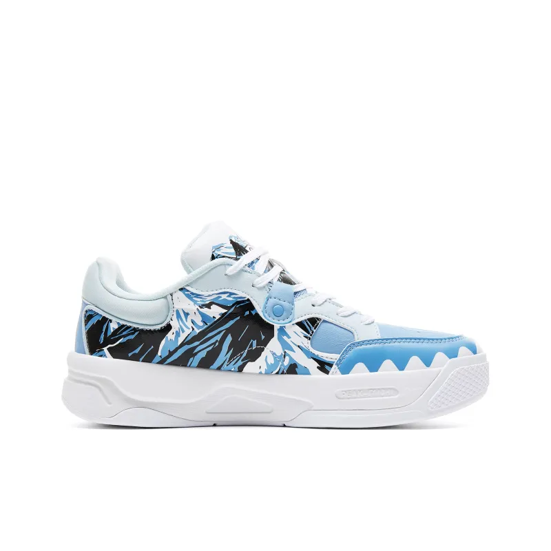PEAK Guochuang Series Slip Resistant Low Top Skateboard Shoes Men Blue White-0