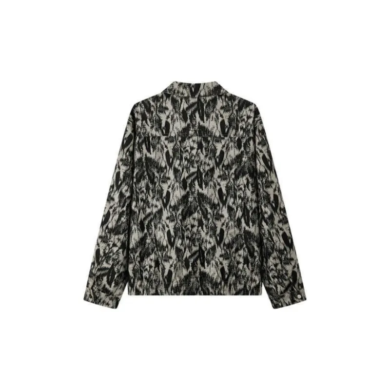 DEGAIA SS25 Jackets & Coats Men's Beige Yellow Animal Print-1