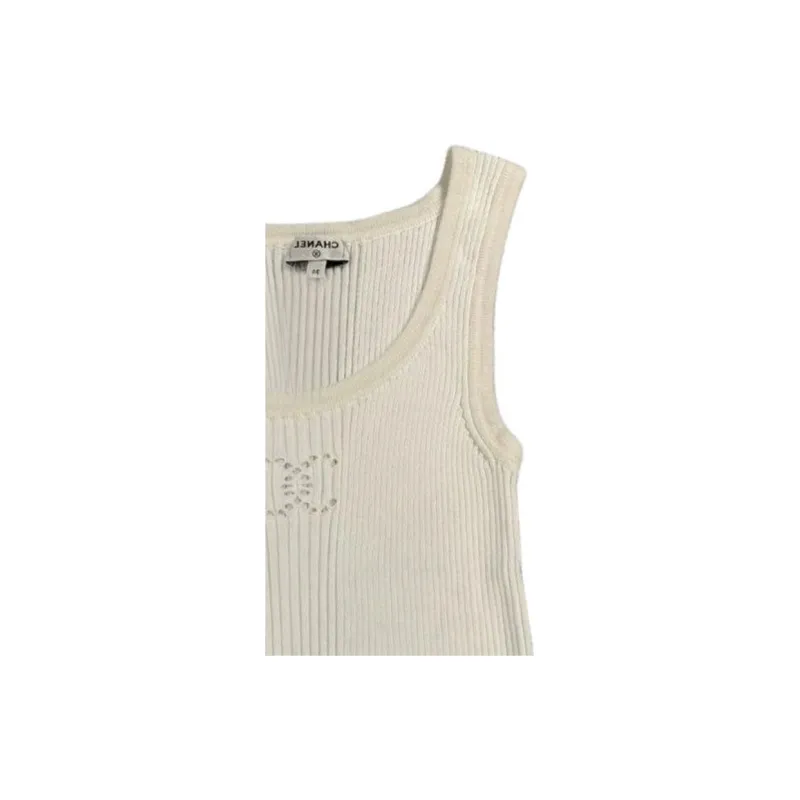 CHANEL Tank Tops Women's White-6