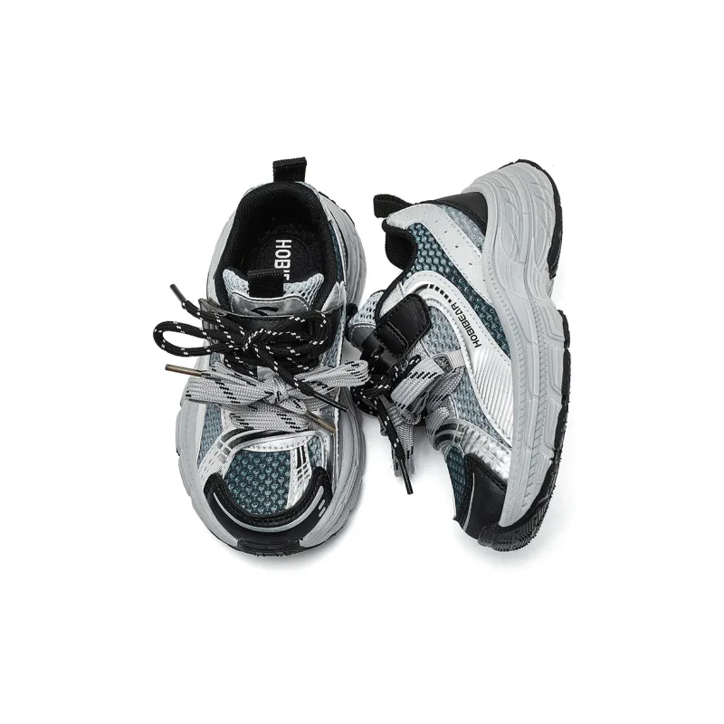 HOBIBEAR Kids' Running Shoes Gray Silver Kids'-4