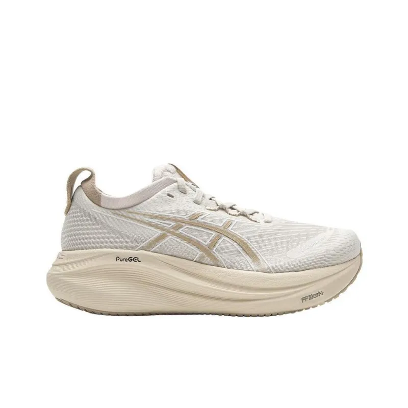 Asics GEL NIMBUS 27 Anti Slip Wear Resistant Low Top Running Shoes Women's Brown Gray-1