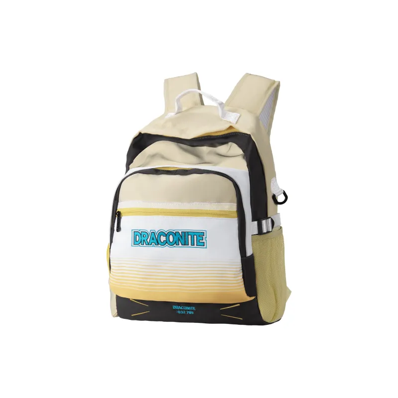 DRACONITE Polyester Student Backpack Backpack Multi-Compartment Backpack Unisex Cerulean White-10