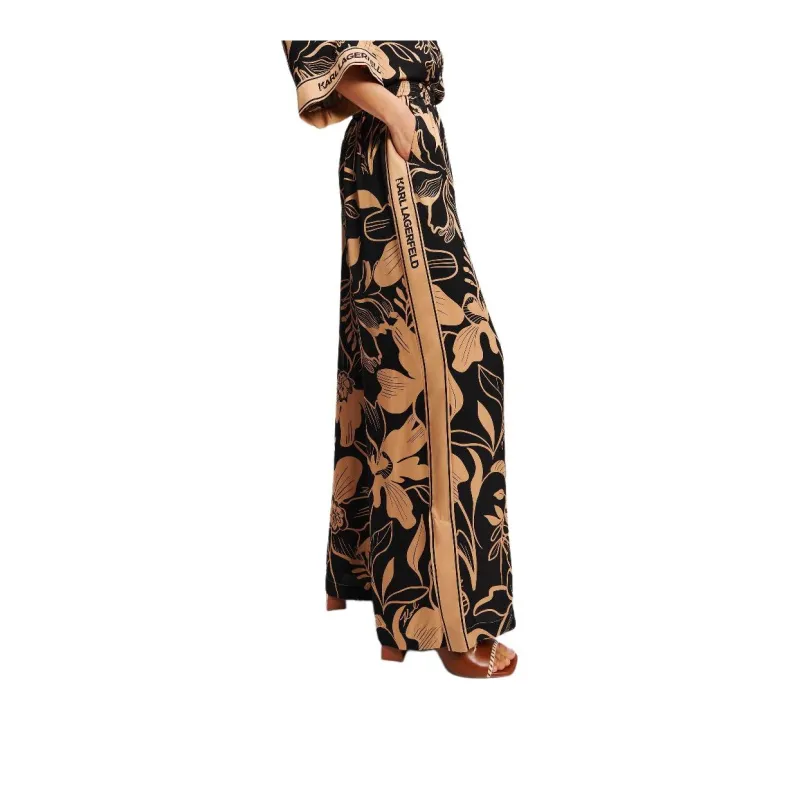 KARL LAGERFELD / Karl Lagerfeld Jeans Printed Wide leg Trousers-4