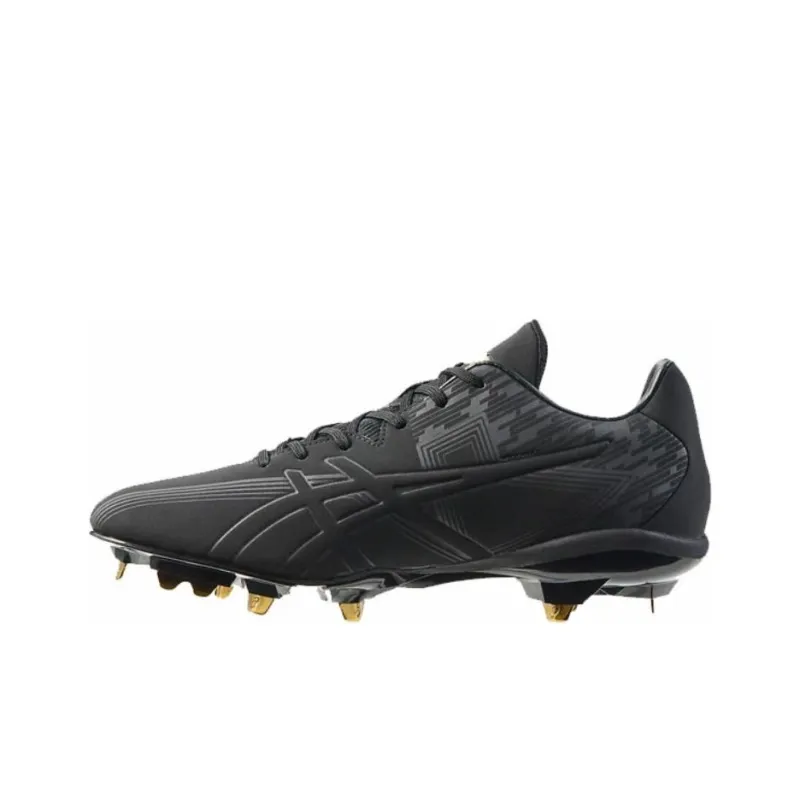 Asics Goldstage Low Top Upper Height Abrasion Resistant Slip Resistant Functionality Baseball Shoes Men's Black-0