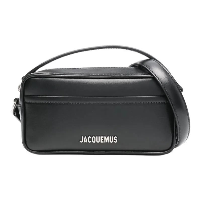 Jacquemus Calfskin One Shoulder Handbag Men's Black-0
