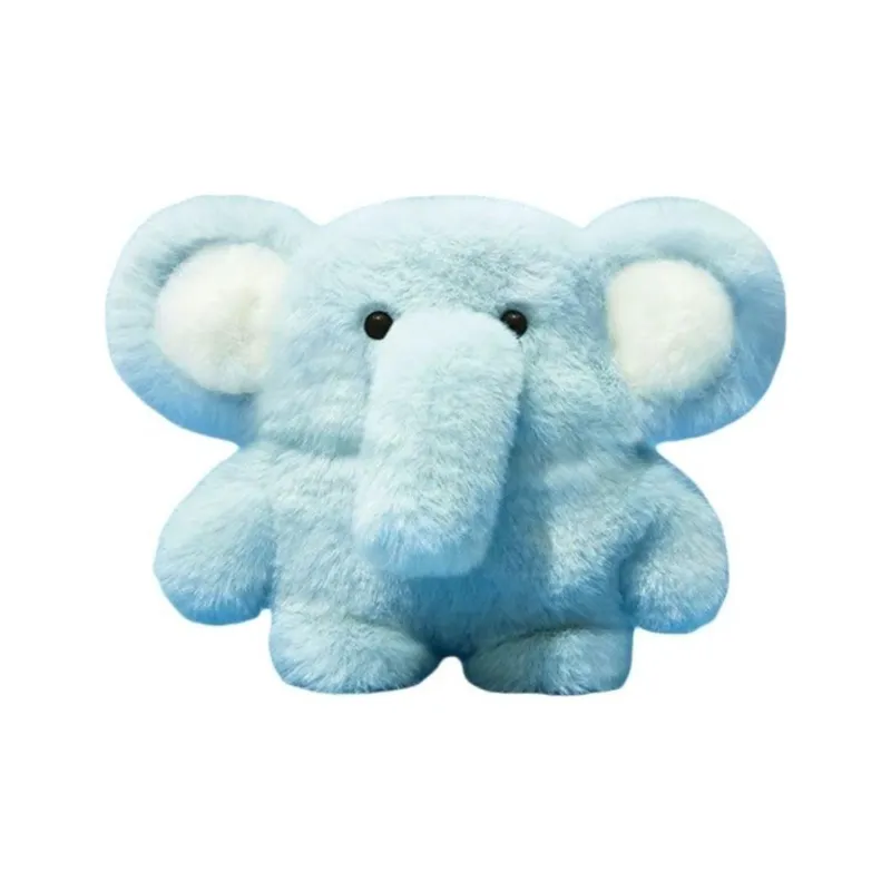 Sopi Compatibility With Apple AirPods 4/2/3/4th Generation/AirPods Pro/Pro 2 Plush Blue Elephant Headphone Cases-0