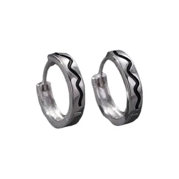 QIANFANGDAHUANGYE Titanium Steel Earrings Men's