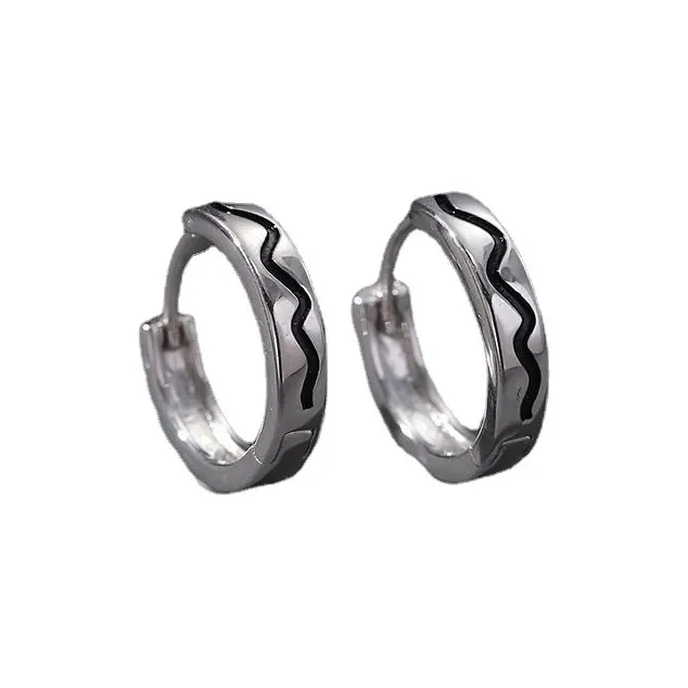 QIANFANGDAHUANGYE Titanium Steel Earrings Men's-0
