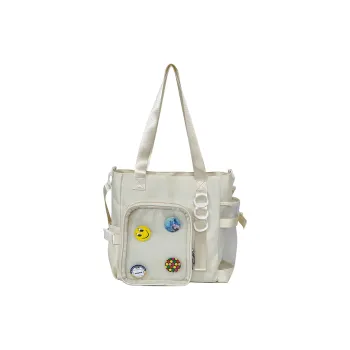 CORE BIRD Nylon Tote Bag Shoulder Bag Women's White/Black/Pink/Purple/Light Green