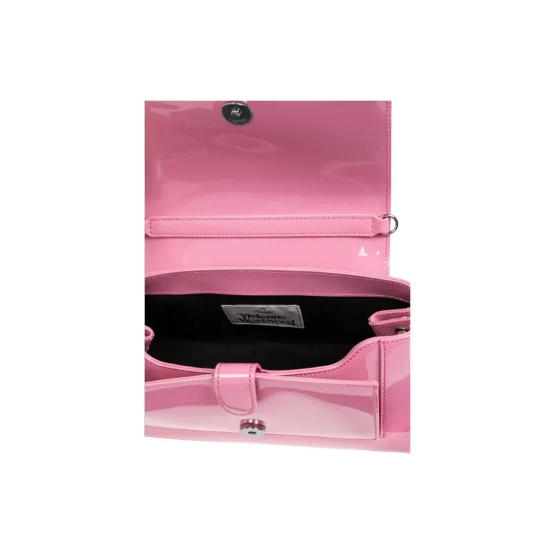Vivienne Westwood Leather Shoulder Bag Women's Pink-3