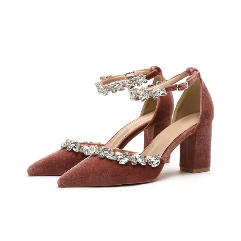 MCKP Chunky Heel High Heels 8cm Women's-4