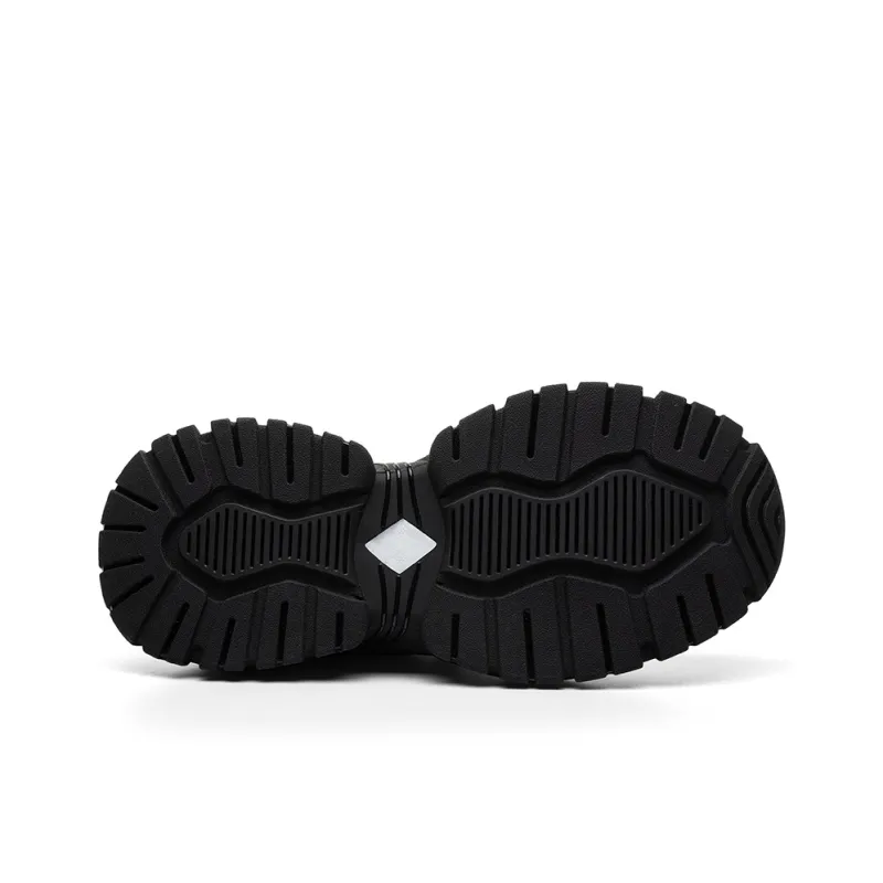 JEEP SPIRIT Anti Slip Wear Resistant Breathable Lightweight Low Top Chunky Sneakers Men's Cool Black-4